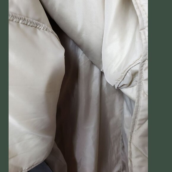 London Fog Jacket Parka Down Filled Removable Lining & Hood Beige/Brown Large - Picture 15 of 16